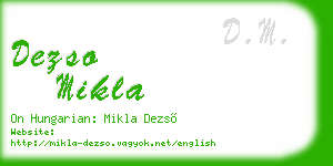 dezso mikla business card